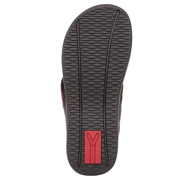 Vionic Vionic Men's Tide II Thong Sandals in Chocolate - 3
