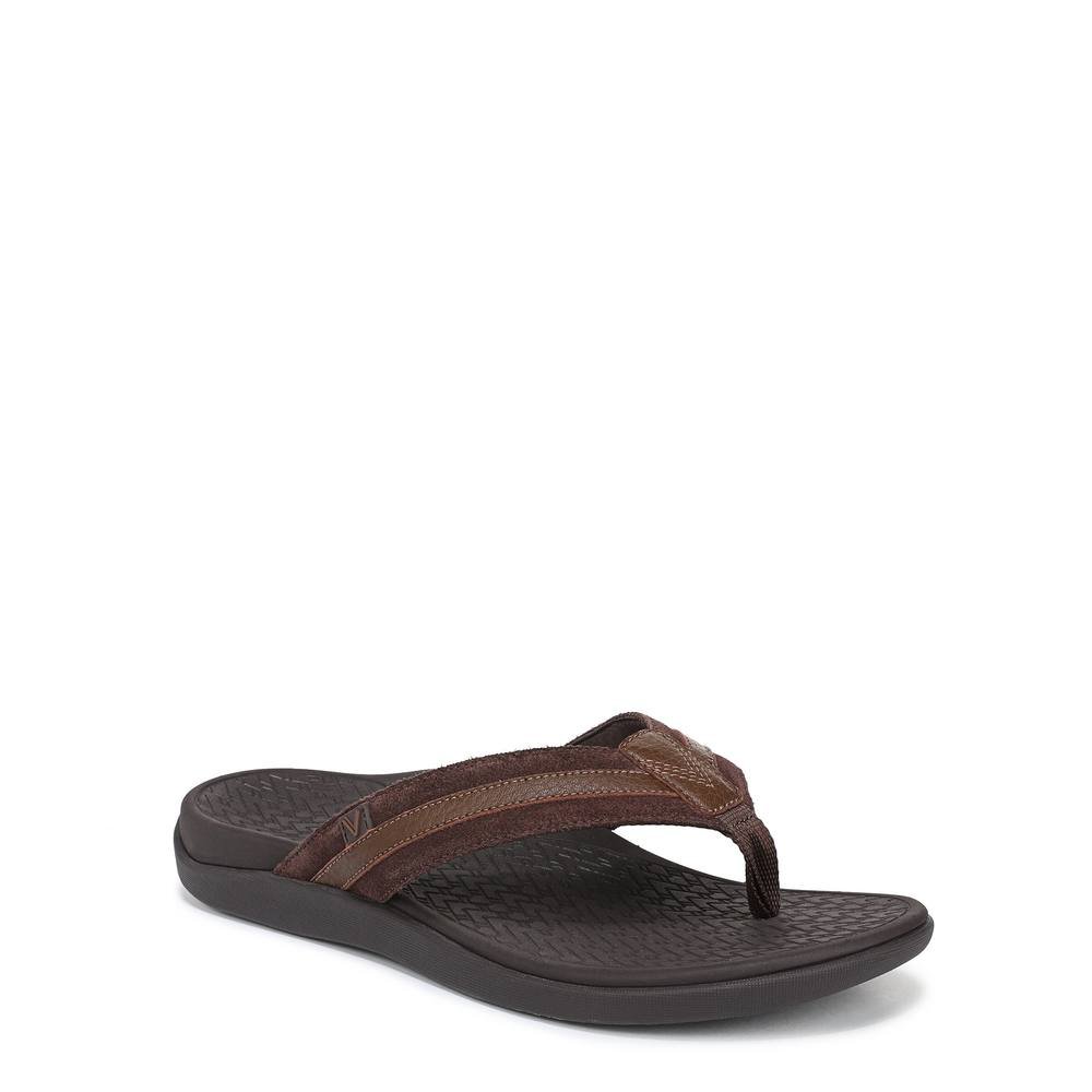 Vionic Vionic Men's Tide II Thong Sandals in Chocolate - 4