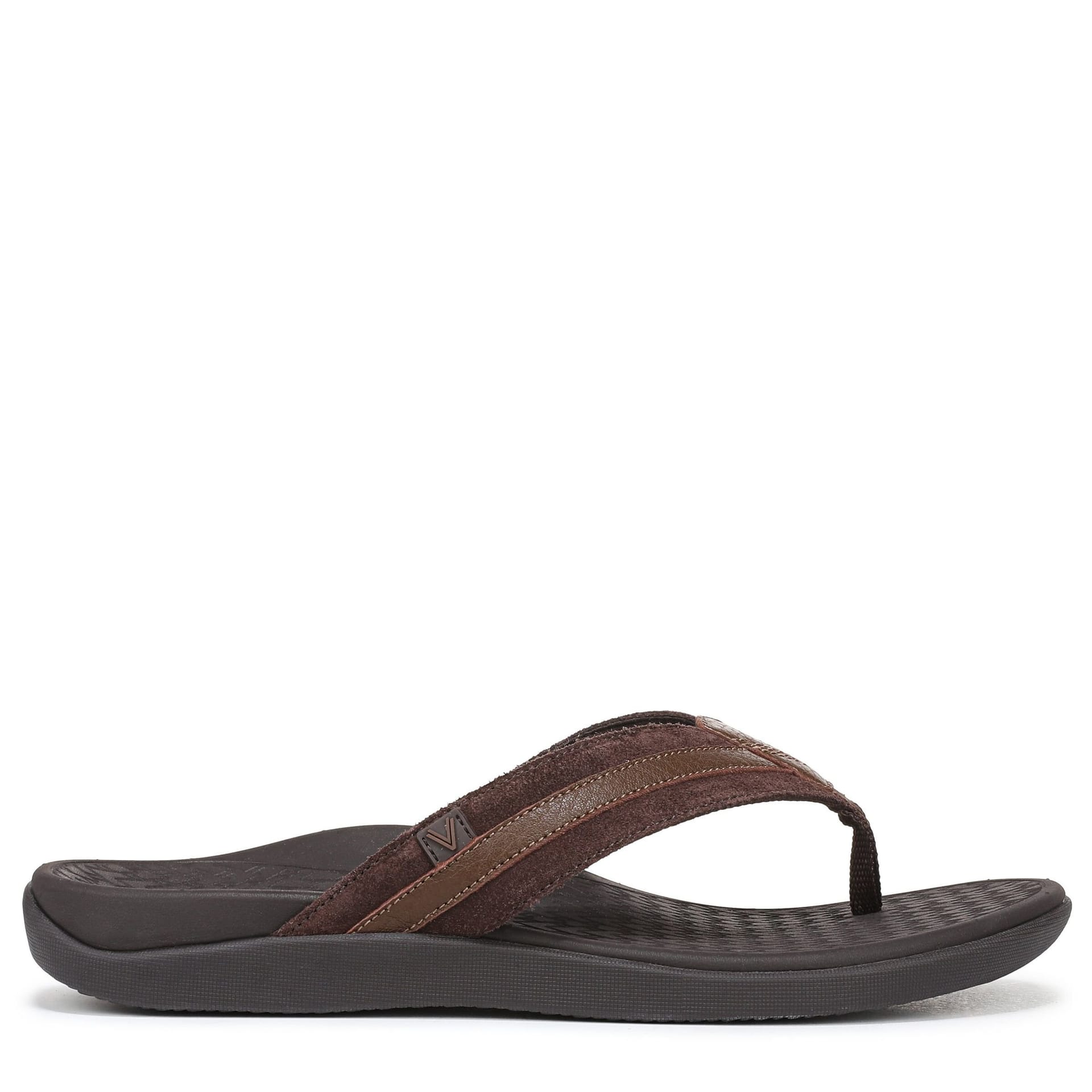 Vionic Vionic Men's Tide II Thong Sandals in Chocolate - 4