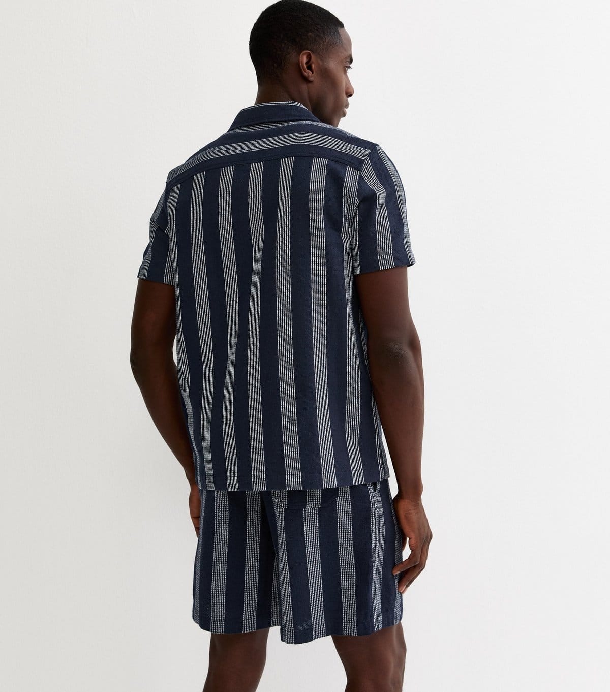 New Look Men's Blue Regular Striped Drawstring Shorts New Look - 4
