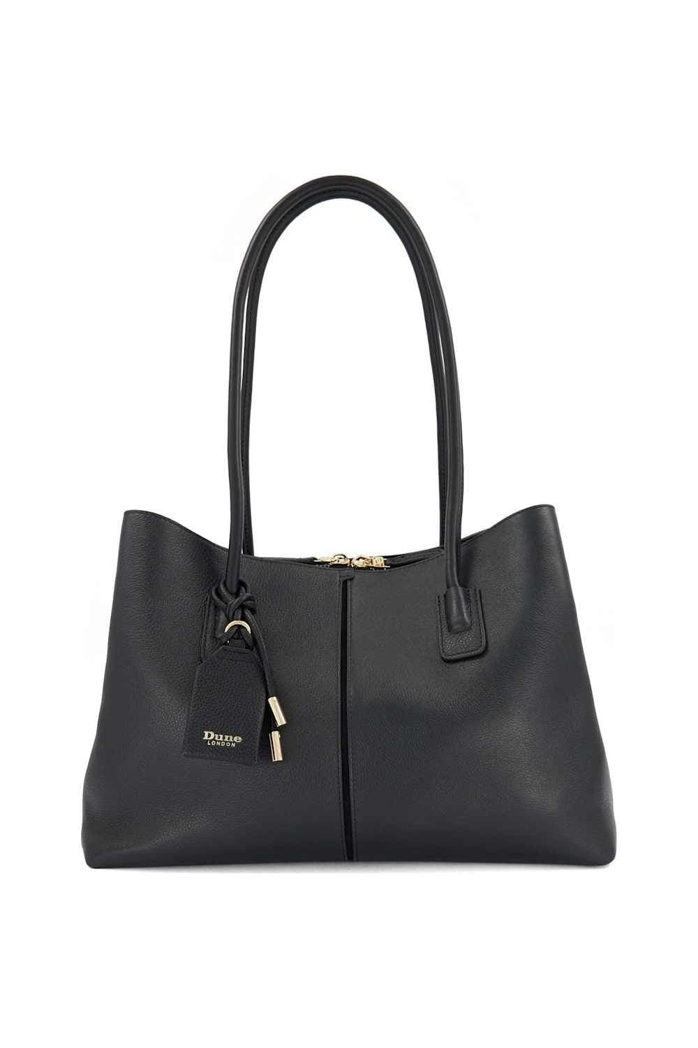 Dune London Dune London Women's 'Deserving L' Leather Shoulder Bag in Black