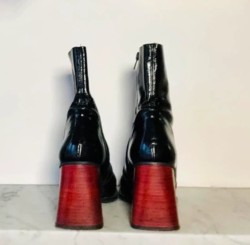 Kurt Geiger Kurt GeigerLondon Red Block Heel Boots