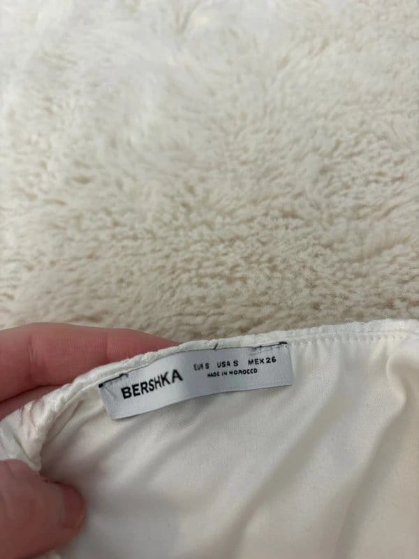 Bershka White Satin Corset Dress