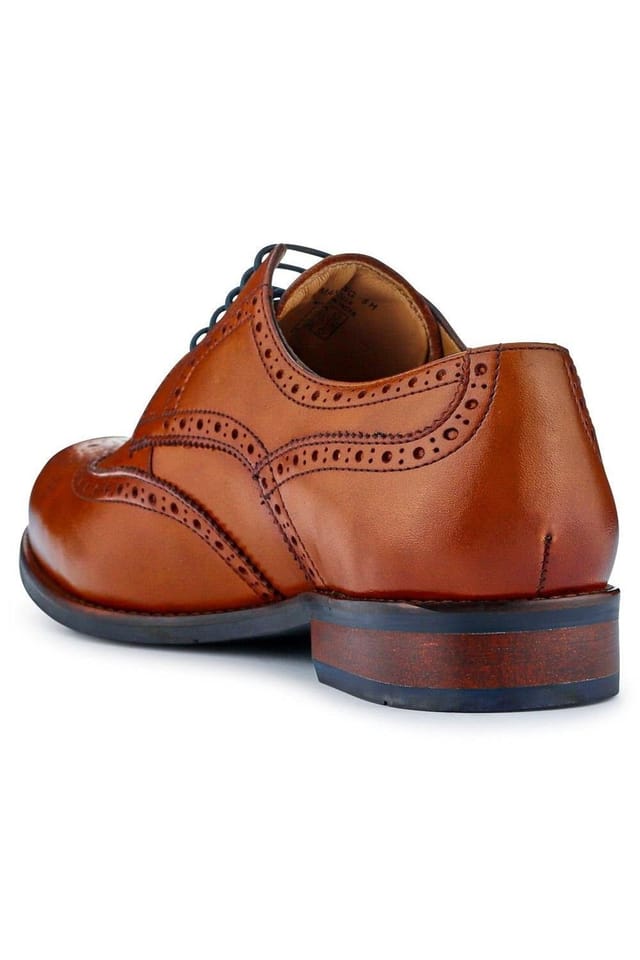 Jones Bootmaker Jones Bootmaker Manning Wide-Fit Men's Brogues in Tan - 3