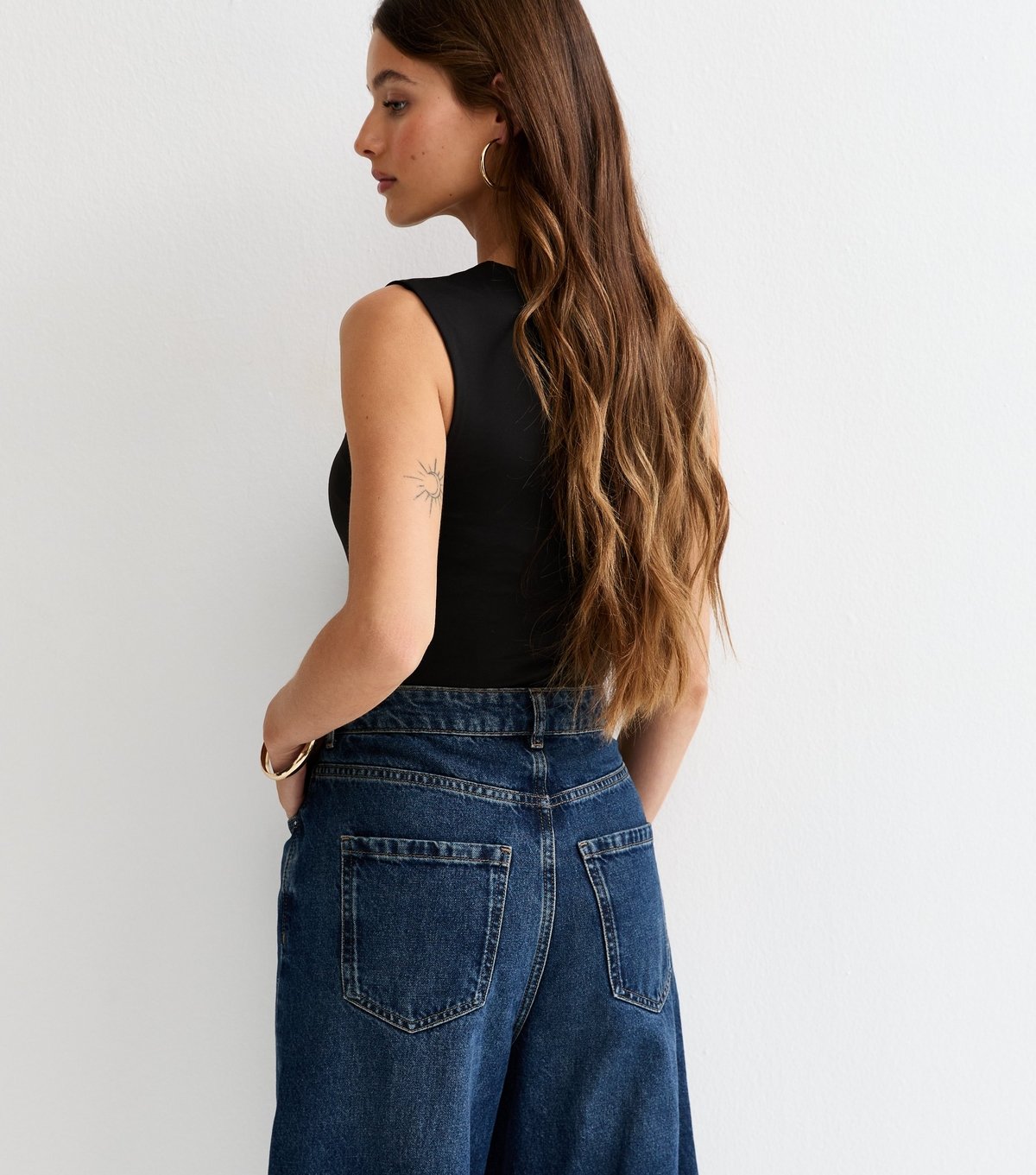 New Look Women's Black Slinky Square Neck Sleeveless Bodysuit New Look - 4