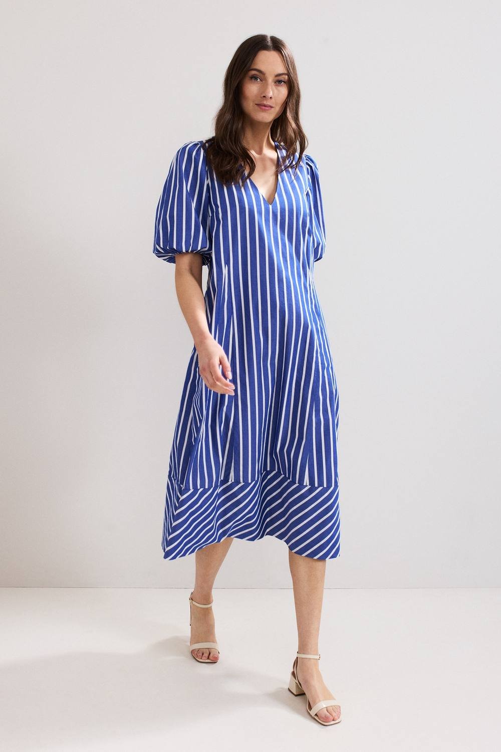 Phase Eight Phase Eight Women's Lotty Puff Sleeve Midi Dress in Cobalt - 3