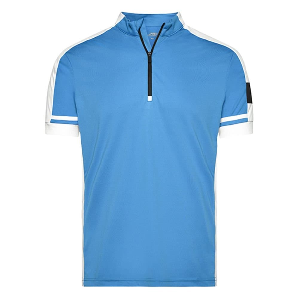 James and Nicholson James and Nicholson Men's Bike Half Zip T-Shirt in Cobalt