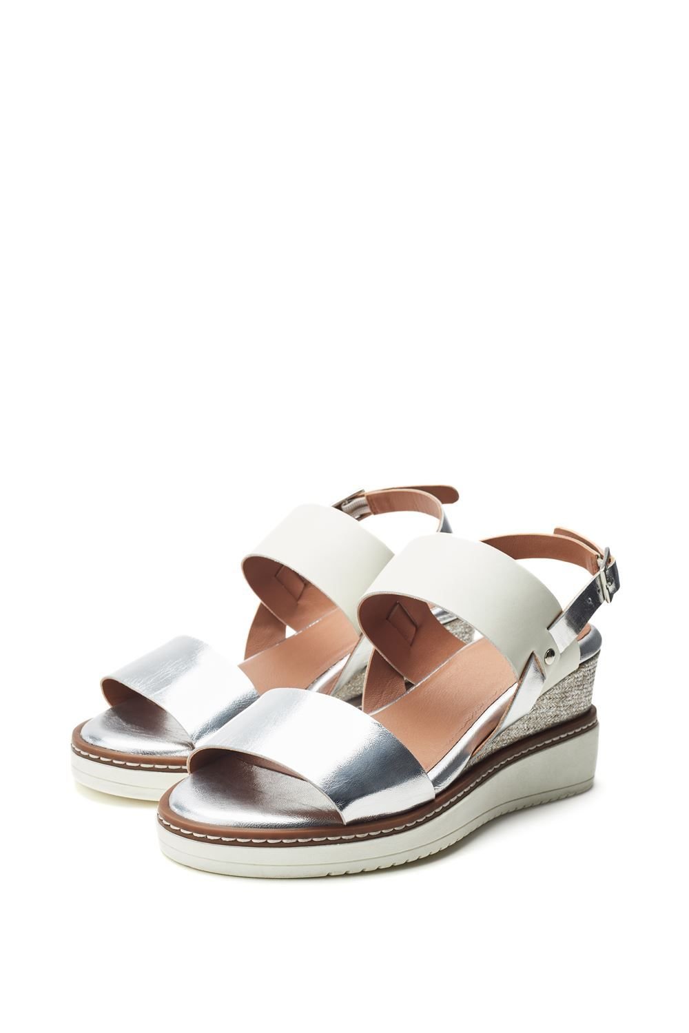 Moda In Pelle Moda In Pelle Women's 'Gavasi' Leather Wedges in White - 2