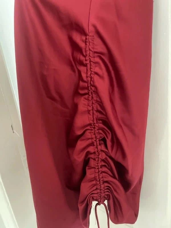Topshop Wine colour ruched side dress
