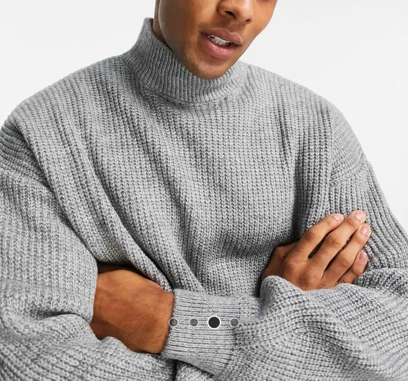 ASOS Design Soft Knit Jumper Sweater in Grey