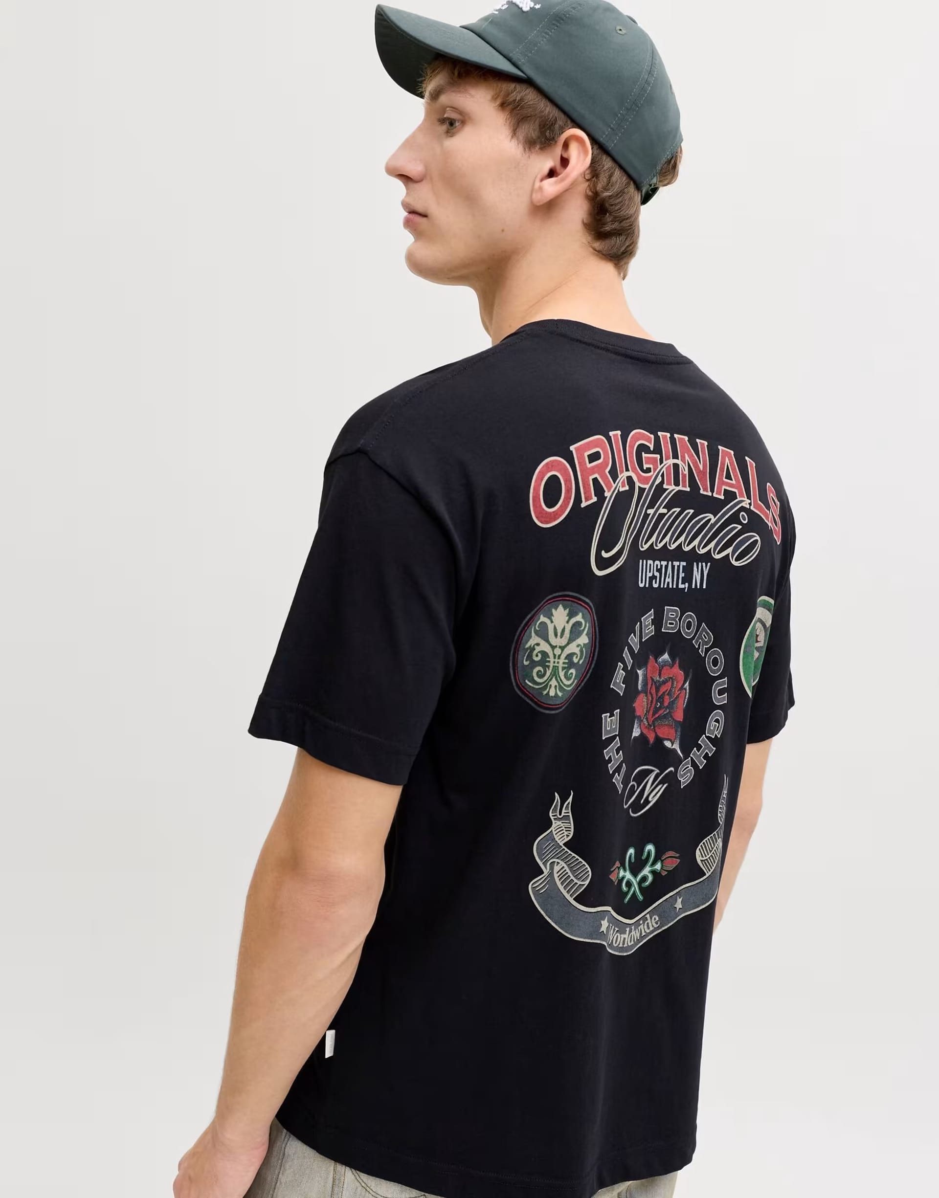 Jack & Jones Black Cotton T-Shirt