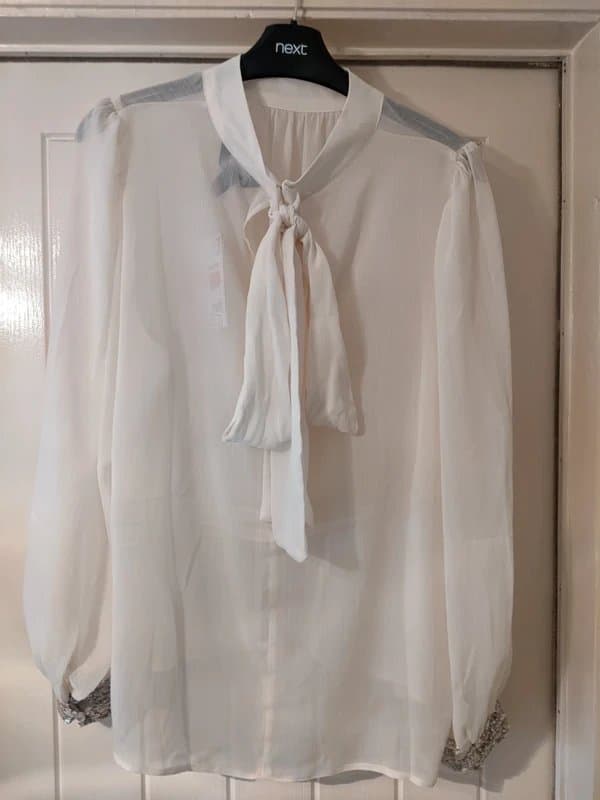 New Look New look sequin cuff embellished blouse size 16