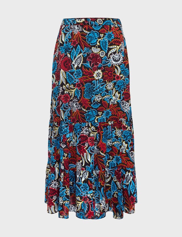 Hobbs London Hobbs London Women's Tilly High Waist Midi Skirt in Cerise - 2