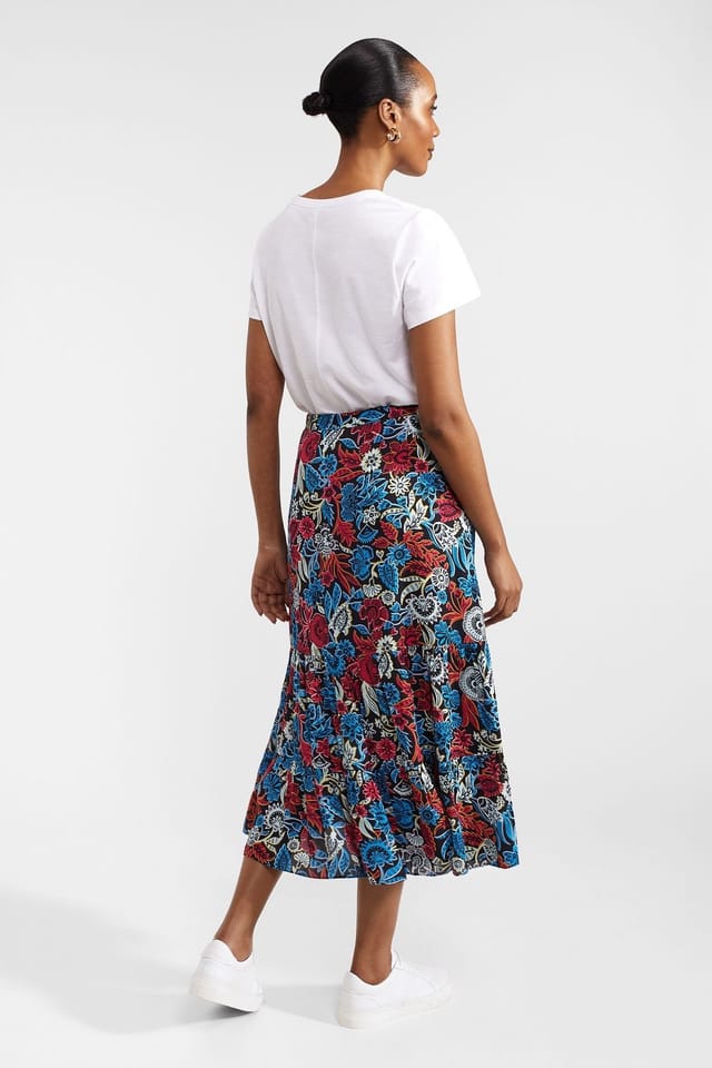 Hobbs London Hobbs London Women's Tilly High Waist Midi Skirt in Cerise - 3