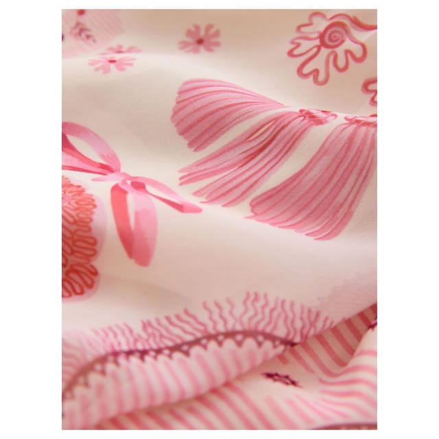 Cath Kidston Cath Kidston Women's Floral Tie Neck Short-Sleeved Maxi Dress in Pink - 2