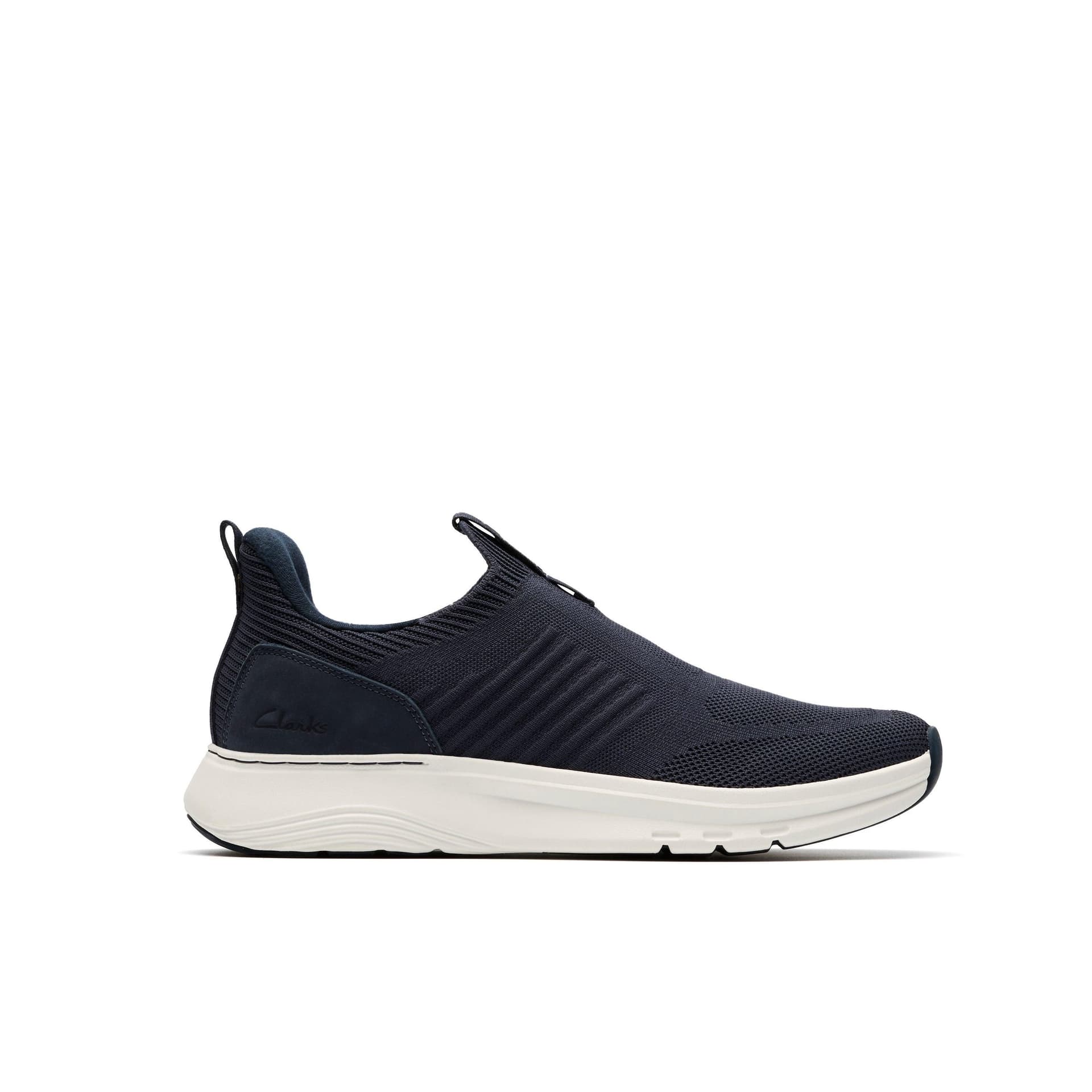 Clarks Clarks Men's Motion Trek IN Navy Knit Trainers, Lace Up in Blue