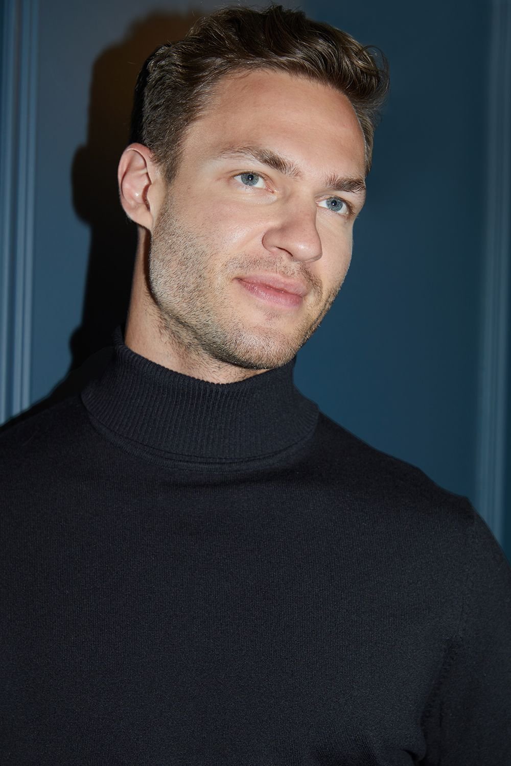 Threadbare Threadbare Men's 'Larkswood' Knitted Roll Neck Jumper in Black - 4