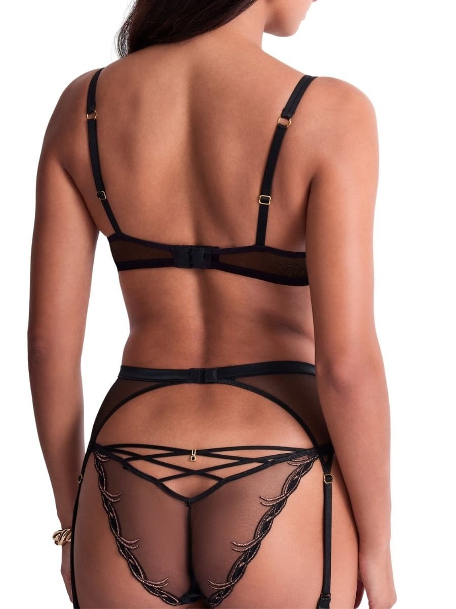 Aubade Aubade Women's Cosmic Romance Half Cup Bra in Black - 4