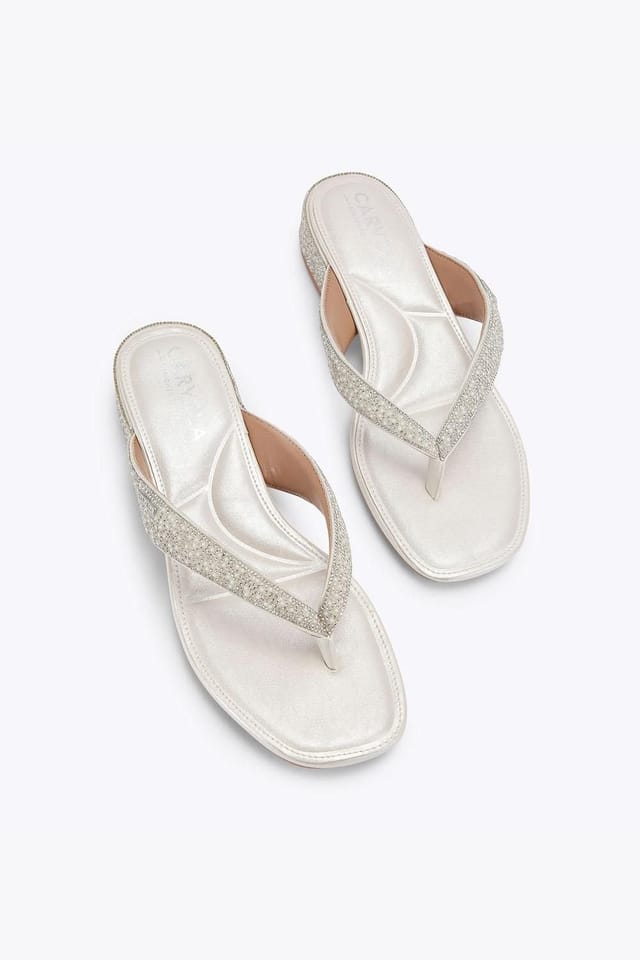 Carvela Carvela Women's 'Portici Sandal' Fabric Sandals in White - 2