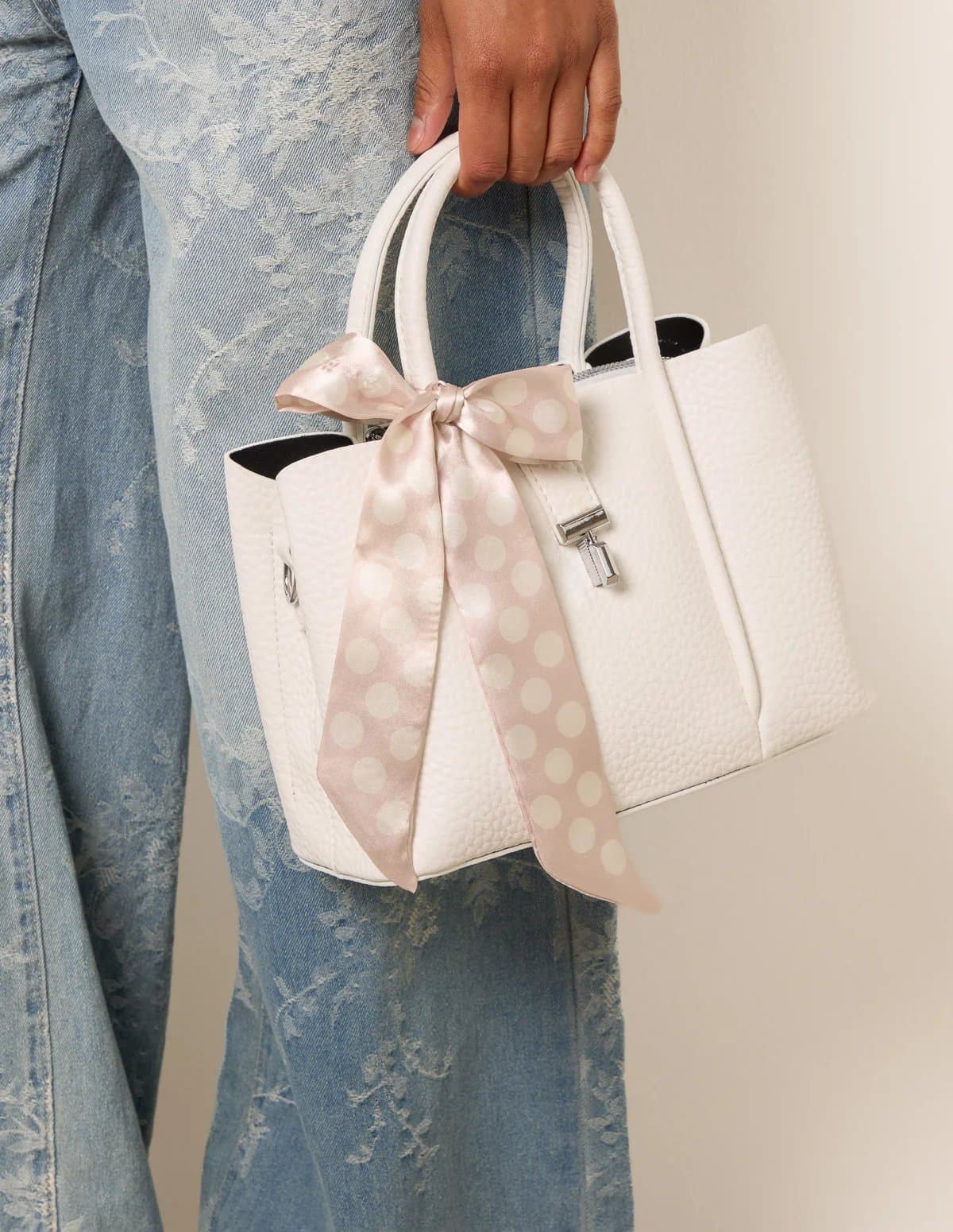 Blue Vanilla Scarf Top Handle Bag