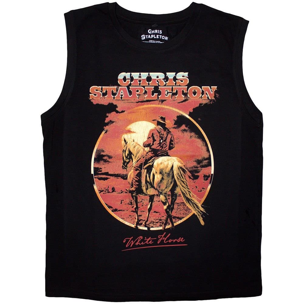 Chris Stapleton Chris Stapleton Men's White Horse Tank Top in Black