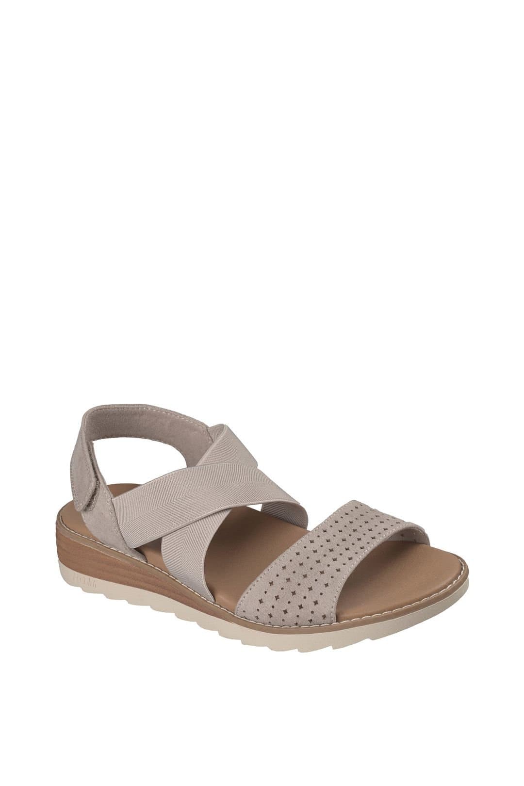 Skechers Skechers Women's ARCH FIT OASIS Arch Fit Perf Vamp Cross Strap Sandal Taupe
