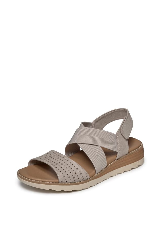 Skechers Skechers Women's ARCH FIT OASIS Arch Fit Perf Vamp Cross Strap Sandal Taupe - 2