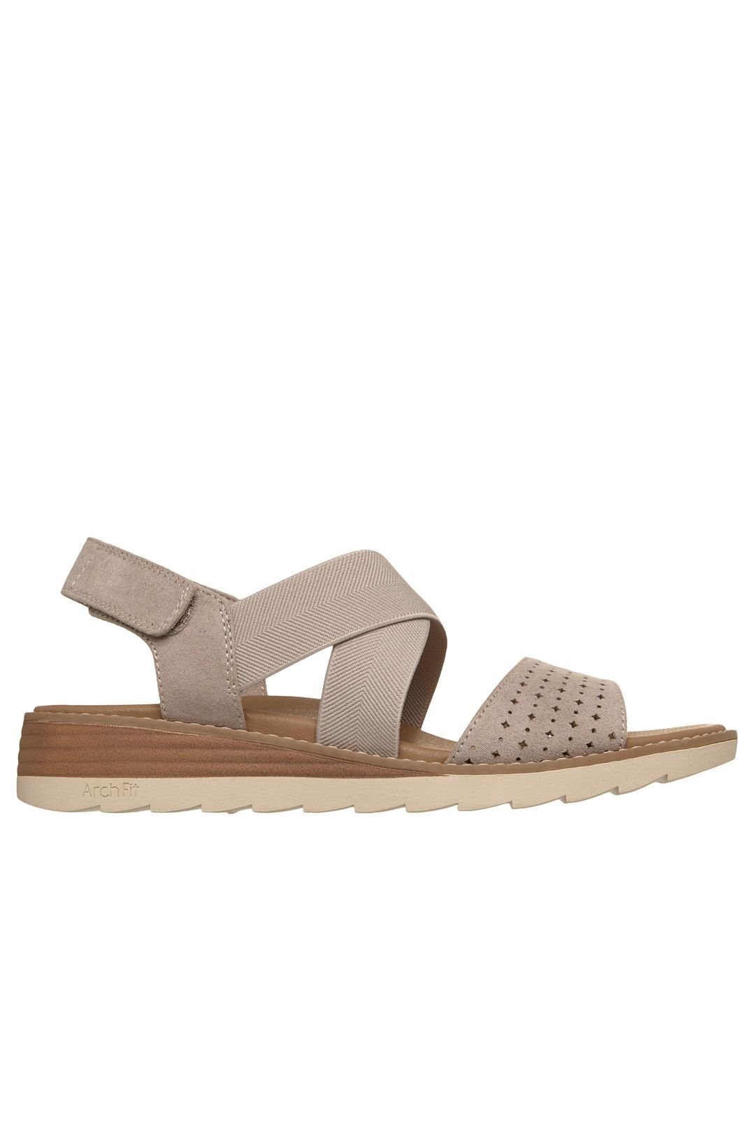 Skechers Skechers Women's ARCH FIT OASIS Arch Fit Perf Vamp Cross Strap Sandal Taupe - 3