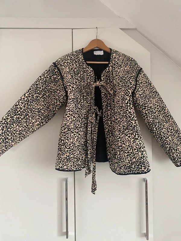 ASOS ASOS quilted leopard jacket