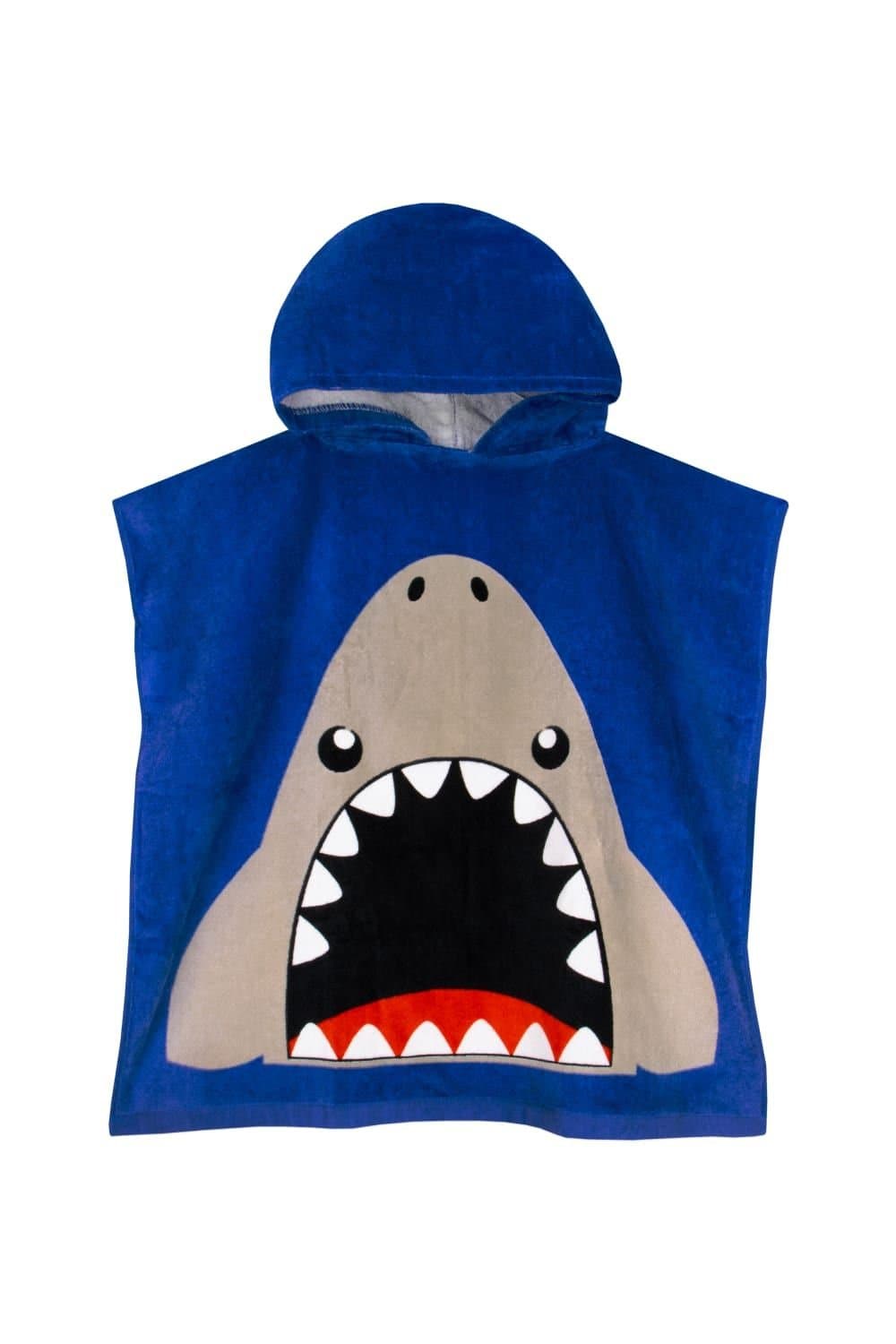 Harry Bear Harry Bear Men's Shark Towel Poncho in Blue