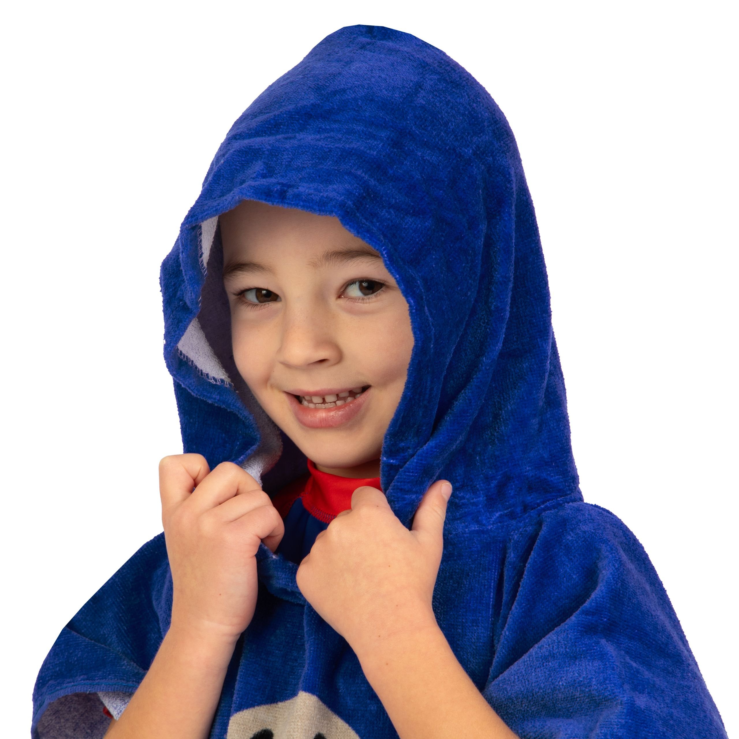 Harry Bear Harry Bear Men's Shark Towel Poncho in Blue - 3