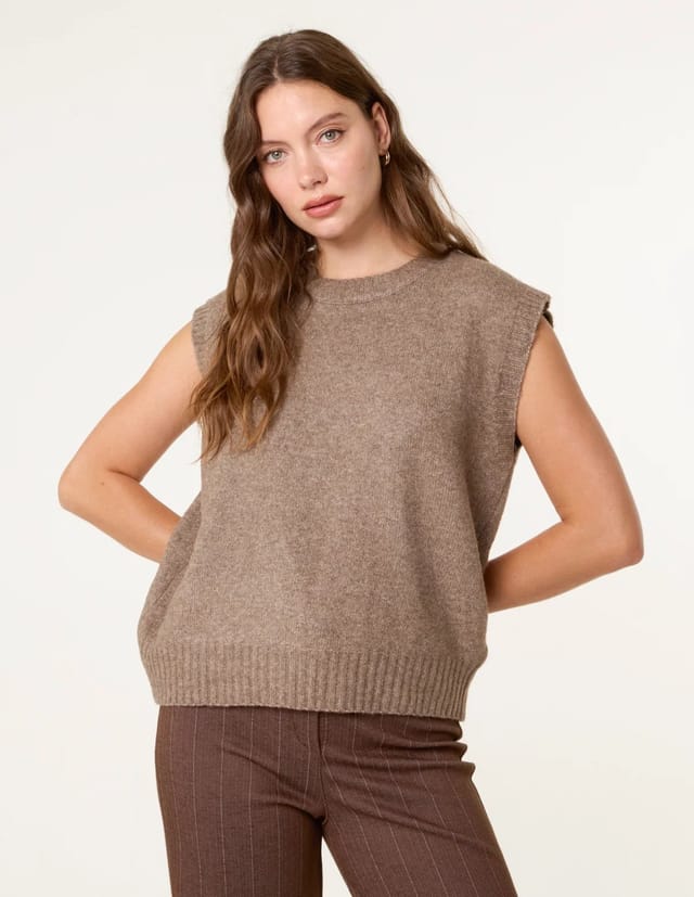 Blue Vanilla Round Neck Vest - 2
