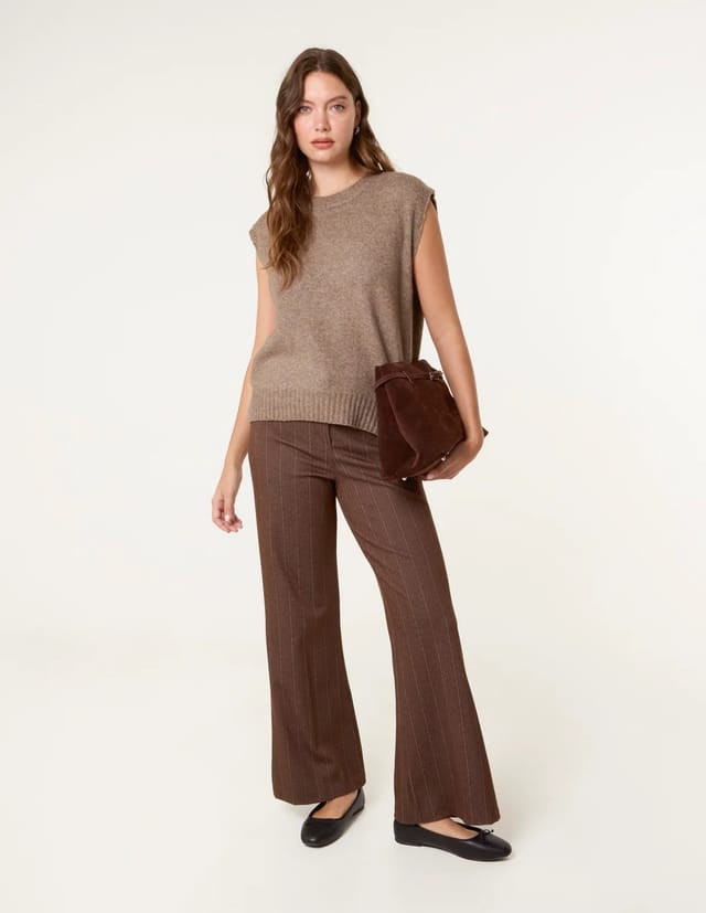 Blue Vanilla Round Neck Vest - 3