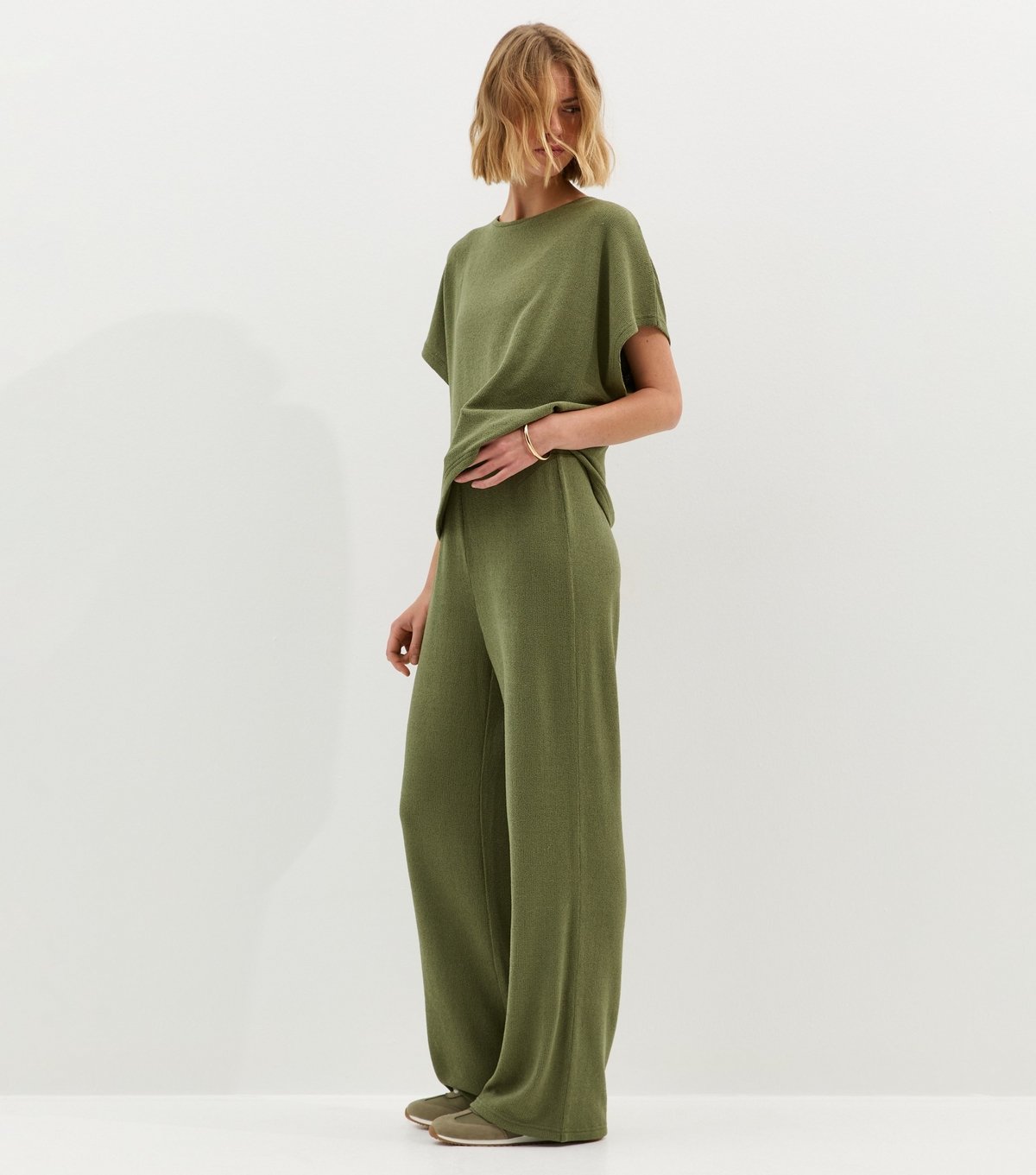 New Look Women's Khaki Textured Relaxed Top New Look - 3