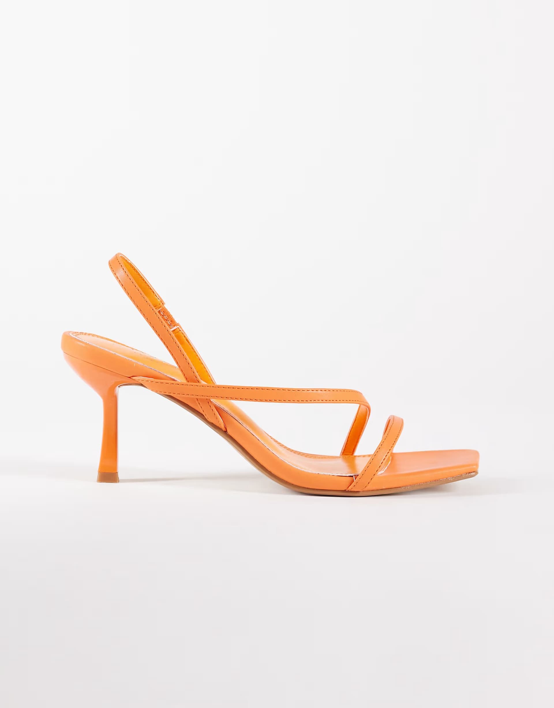 ASOS ASOS Simmi London Orange PU Strappy Heeled Sandals