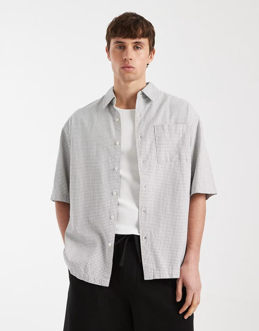 ASOS Redefined Rebel Magnus oversized shirt in white - 1