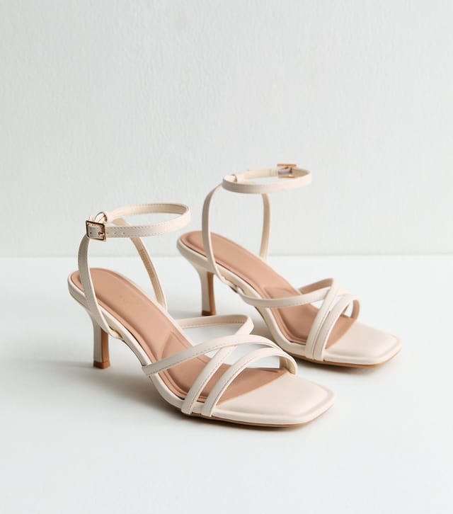 New Look Women's Wide Fit Off White Faux Leather Sandals New Look - 2