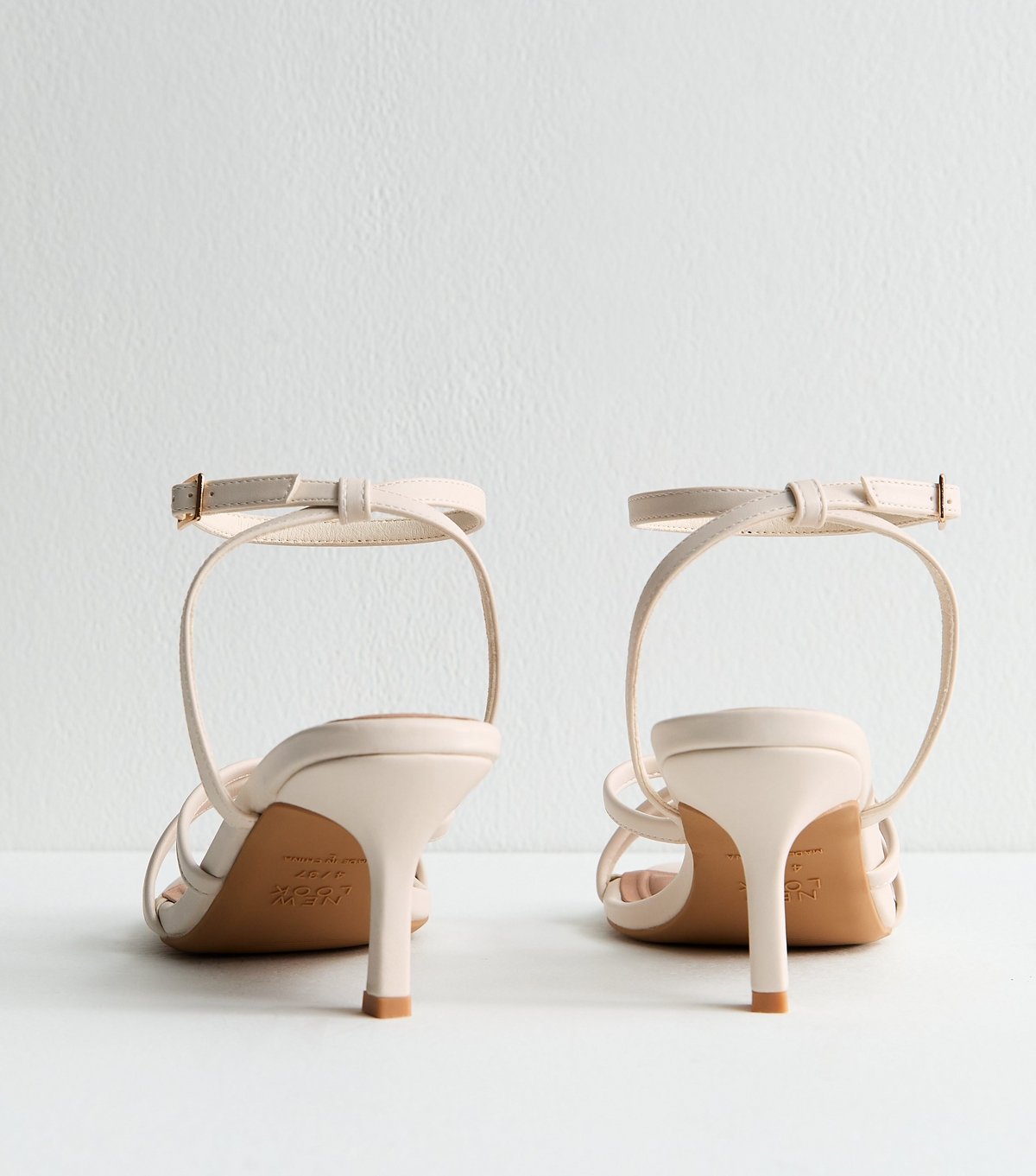 New Look Women's Wide Fit Off White Faux Leather Sandals New Look - 4