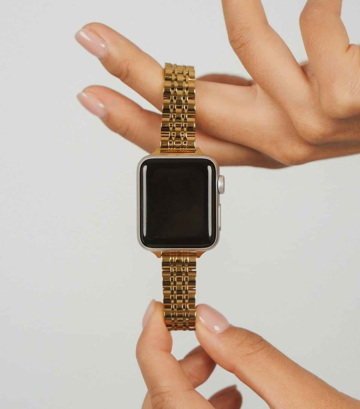 Coconut Lane Gold Tone Links Apple Watch Strap Coconut Lane New Look - 4