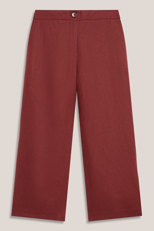 Hobbs London Hobbs London Women's Lillie High Waisted Culotte Trousers in Chocolate - 2