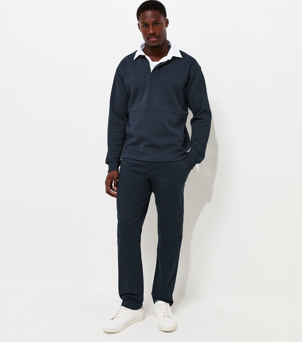 New Look New Look Navy Cotton Rich Slim Fit Chino Trousers