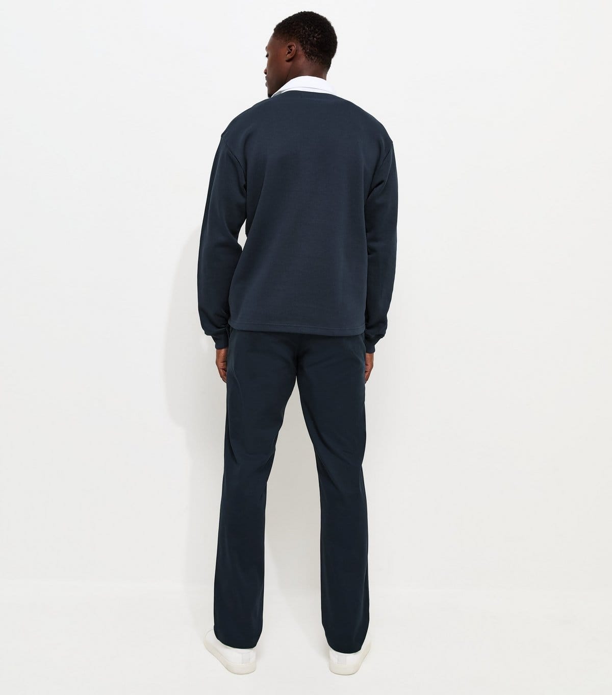 New Look Men's Navy Cotton Rich Slim Fit Chino Trousers New Look - 4