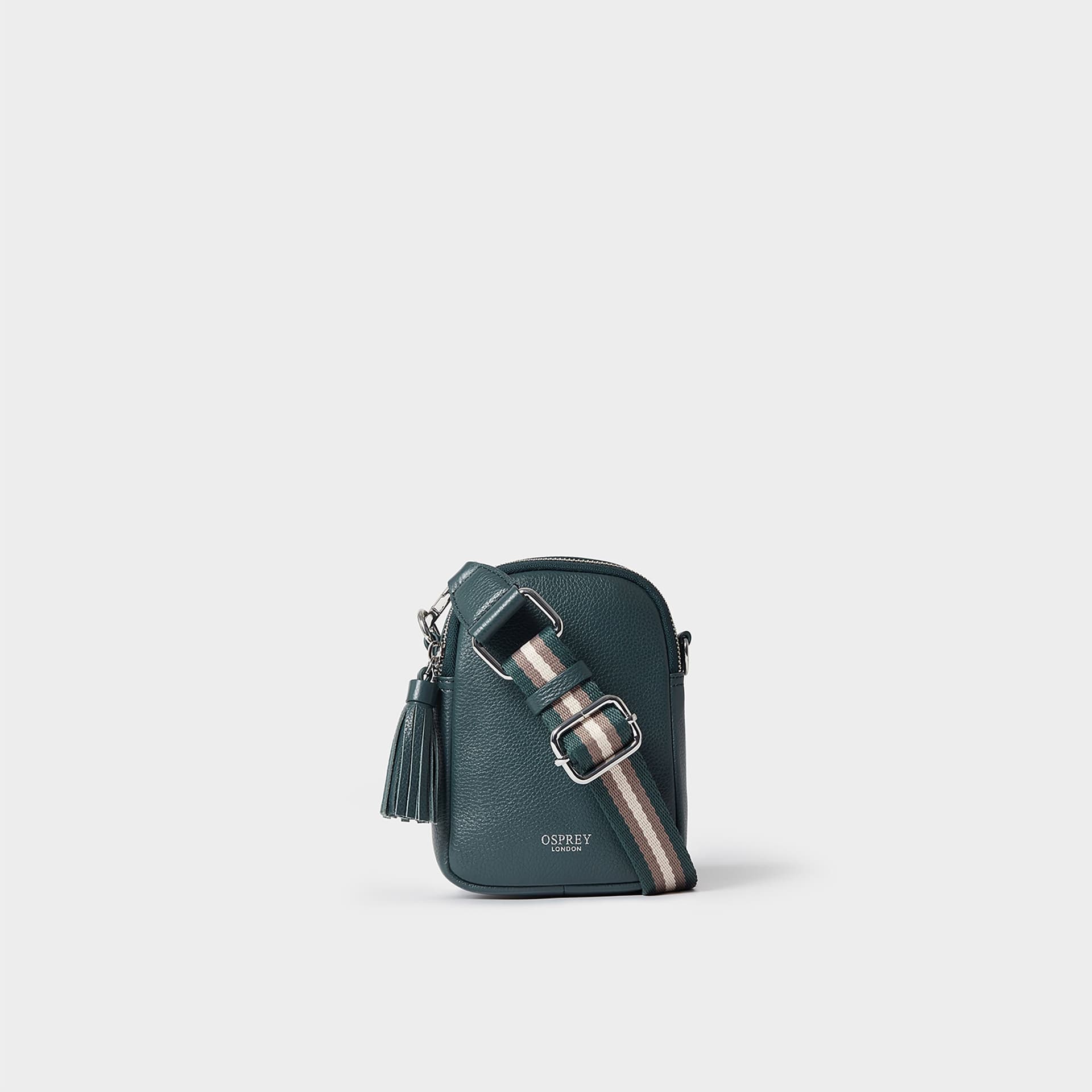 OSPREY LONDON OSPREY LONDON Women's The Stella Leather Phone Bag in Green