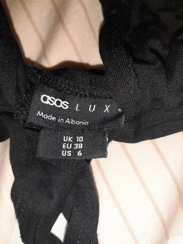 ASOS Black asos luxe tie halter top