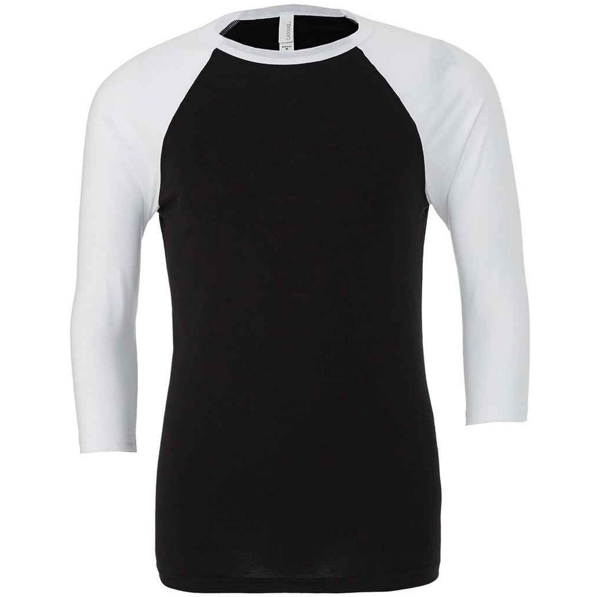 Canvas Canvas Men's 3 4 Sleeve Baseball T-Shirt in Black