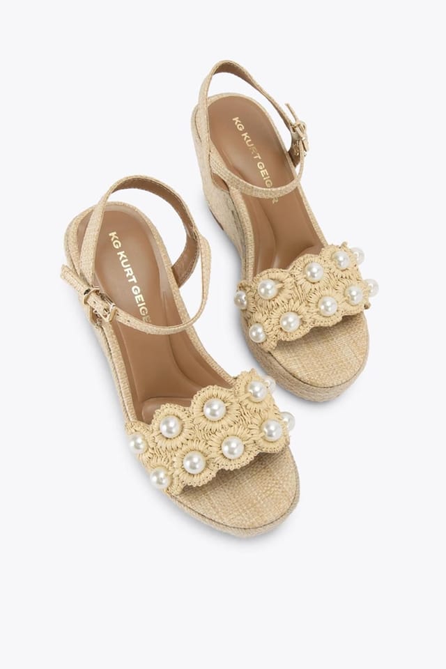 KG Kurt Geiger KG Kurt Geiger Women's 'Prairie Wedge' Sandals in Beige - 2