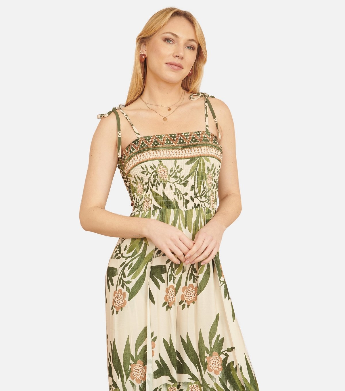 Yumi Women's Green Floral Print Wide Leg Jumpsuit Yumi New Look - 2