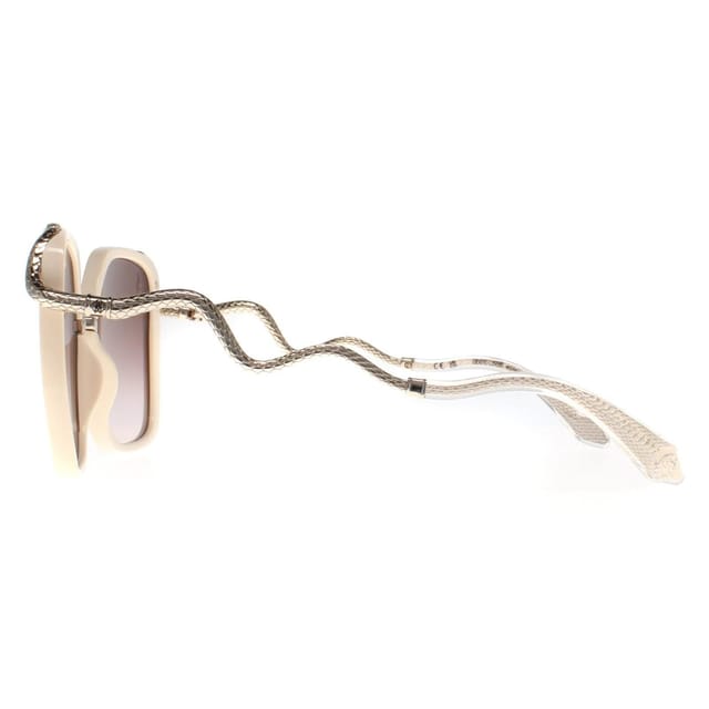 Roberto Cavalli Roberto Cavalli Women's Square Cream Brown Gradient SRC003M Sunglasses in Beige - 3