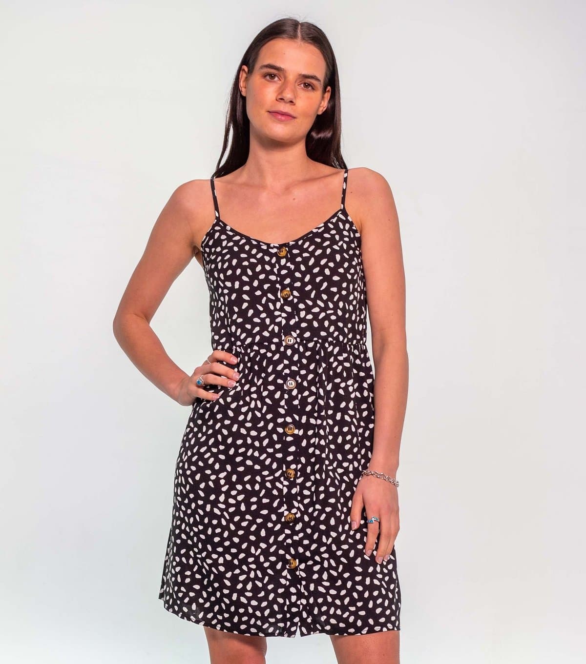 Sunshine Soul Women's Black Abstract Spot Print Cami Mini Dress Sunshine Soul New Look