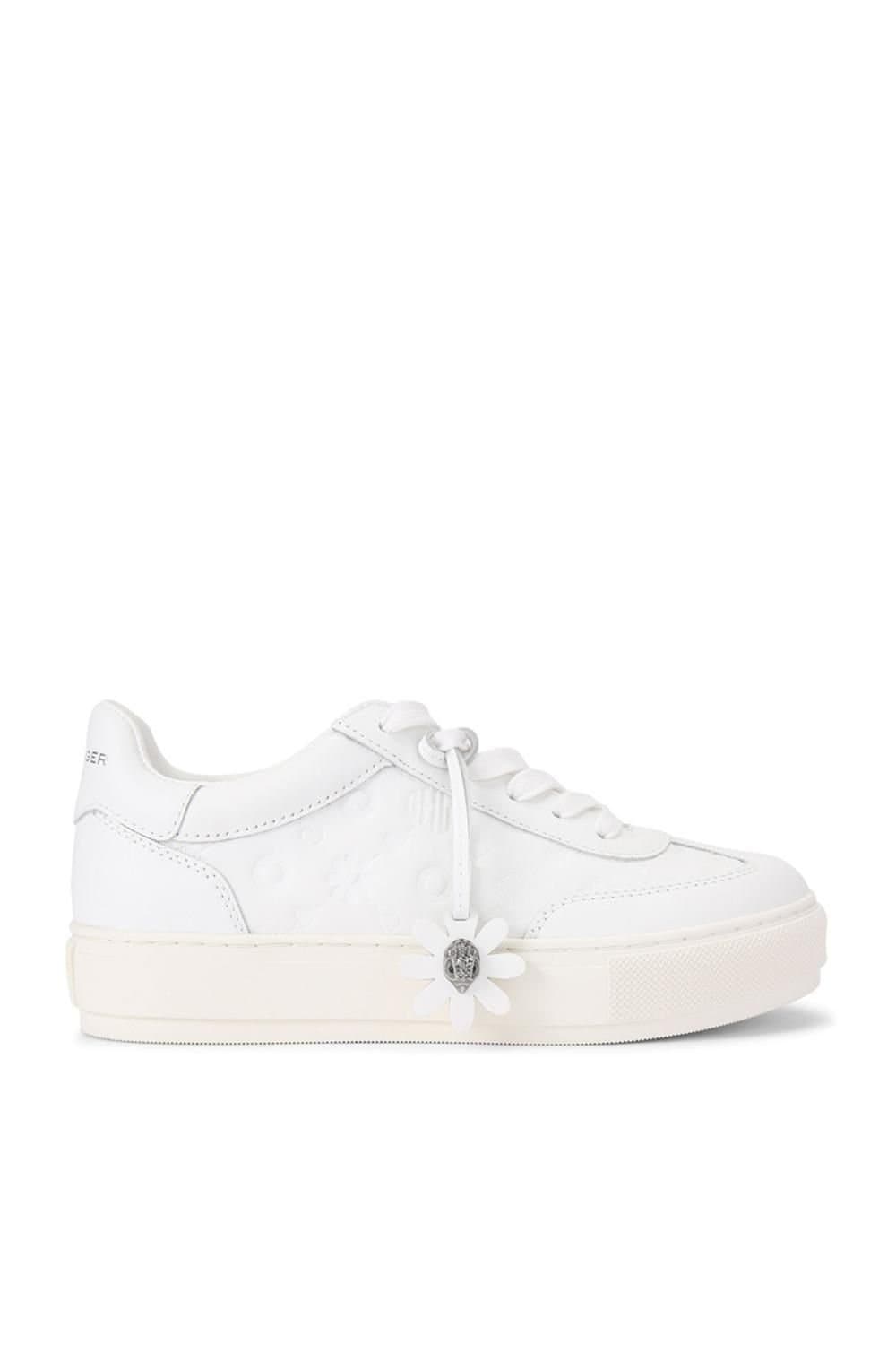 Kurt Geiger London Kurt Geiger London Women's 'Monogram Flatform' Leather Suede Trainers in White